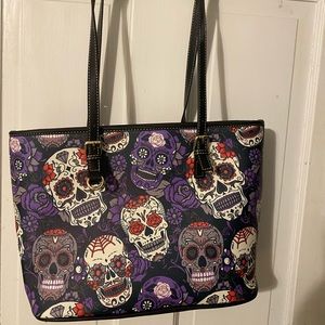 Brand new purple Sugar Skulls purse